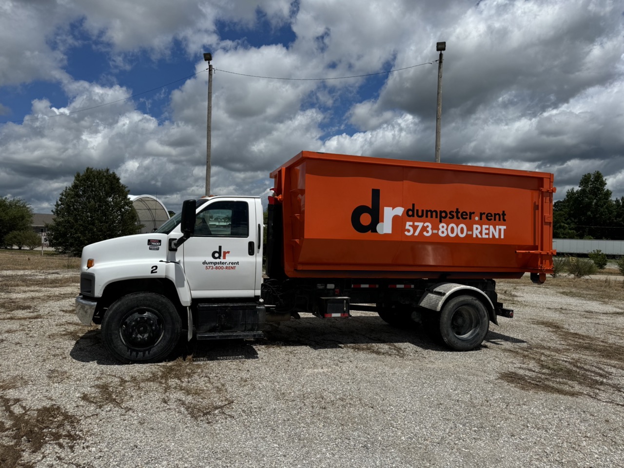 Dumpster rental by Columbia Restroom Rentals in Columbia MO for projects and events